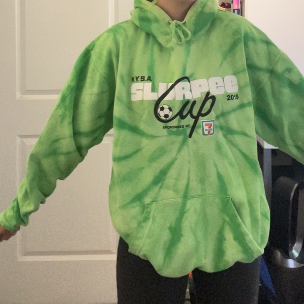 Green Tye Dye Hoodie!